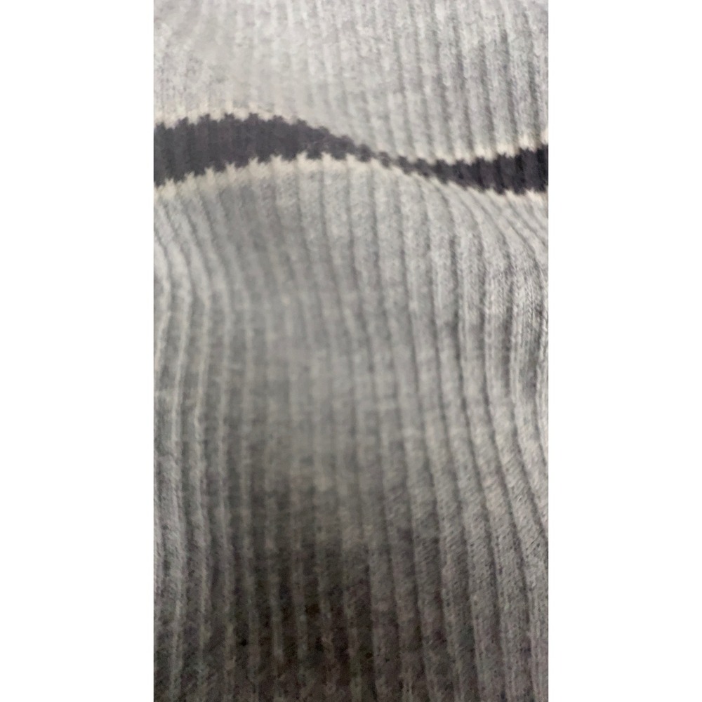 Eddie Bauer T-Shirt Mens XL Gray Short Sleeve Ribbed Cotton Chest Stripe 3814 - Picture 3 of 7